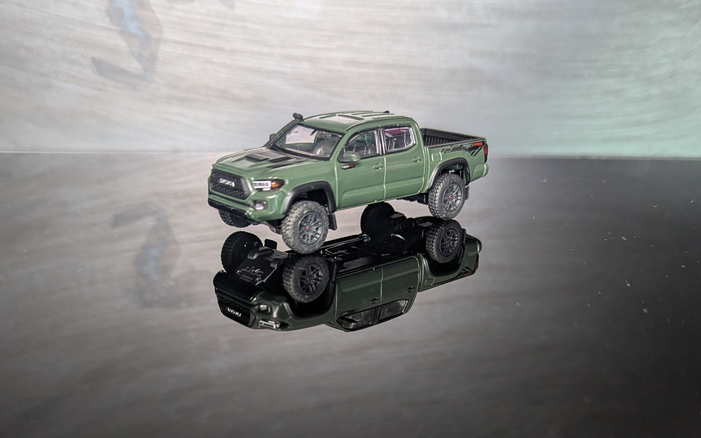 1/64 Toyota Tacoma Army Green Unique Model -Diecast Model Car