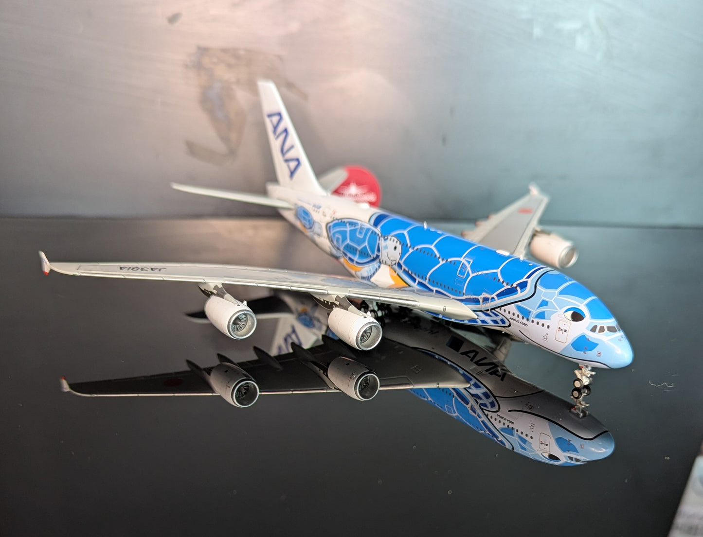 1:400 ANA All Nippon Airways A380-800 "Flying Honu Blue" HX Models
