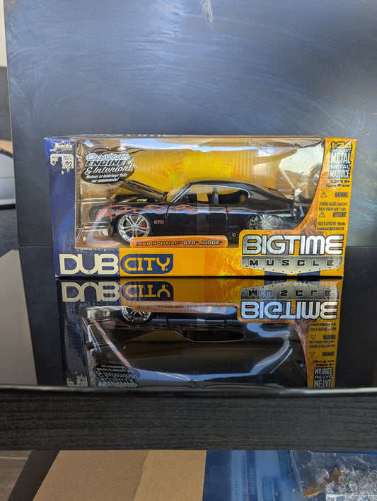 1/24 BIGTIME Muscle 1969 Pontiac GTO Judge "DUB City" Jada Toys -Diecast Model Car