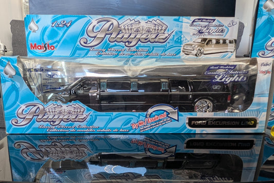 1/24 Playerz Ford Excursion Limo Black Maisto -Diecast Model Car