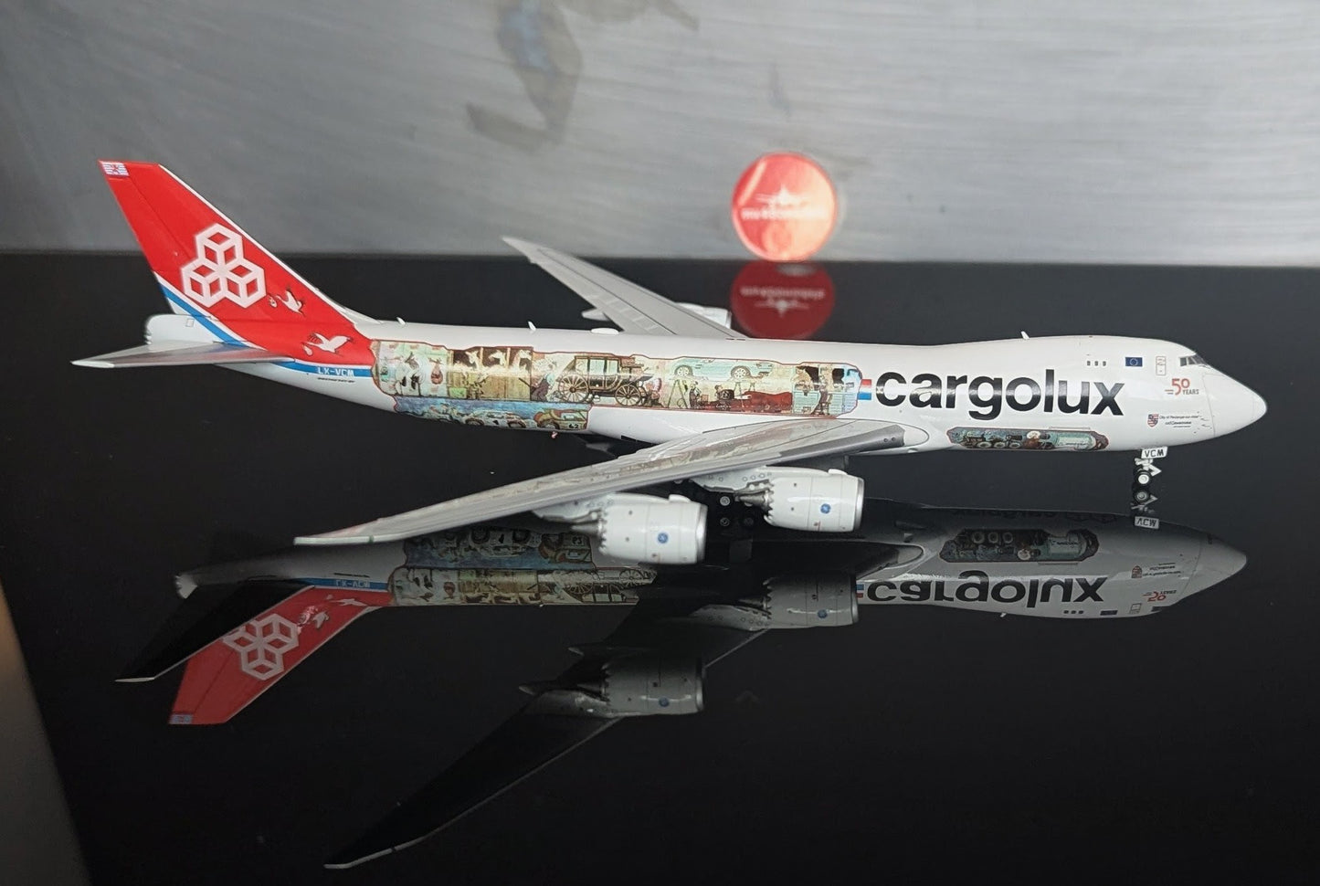 1:400 Cargolux B747-8F "50 Years" YY Wings