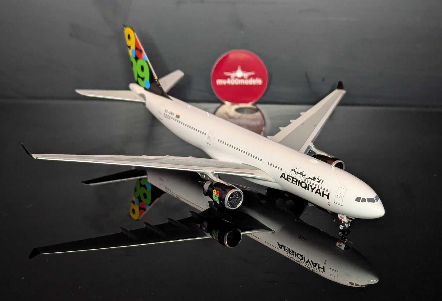 1:400 Afriqiyah A330-200 “Post 2011 Flag” Phoenix Models