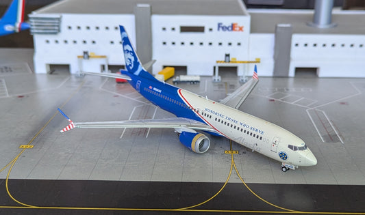 1:200 Alaska Airlines B737 Max 8 "Honoring those who Serve" Gemini200