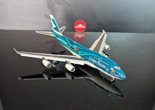 1:400 Cathay Pacific B747-400 “Spirit of Hong Kong” JC Wings Flaps Down*