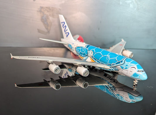 1:400 ANA All Nippon Airways A380-800 "Flying Honu Green" HX Models