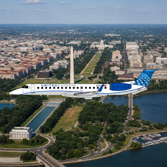 Pre-order* 1:400 United Express Embraer E145XR 3D Design Deck