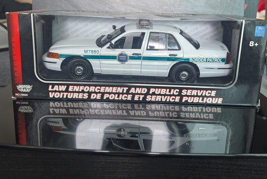 1/18 Ford Crown Victoria Border Patrol Motor Max -Diecast Model Car