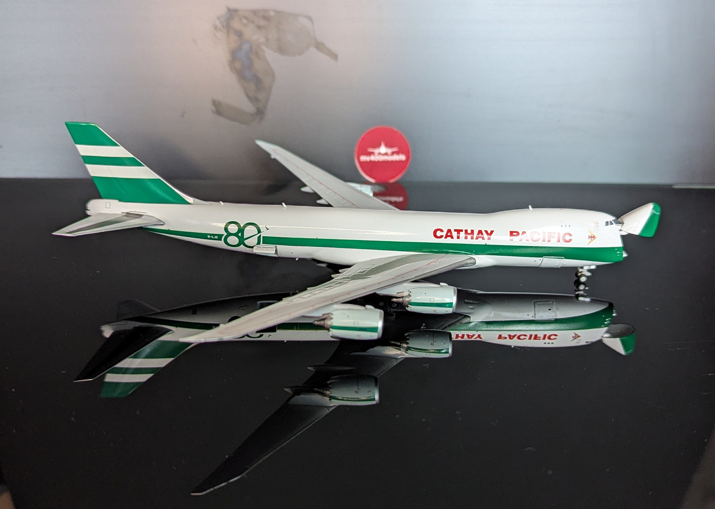 1:400 Cathay Pacific B747-8F “80th Anniversary Livery” Interactive Series JC Wings